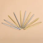 Золотистая и серебристая шариковая ручка, два цвета на выбор, минимализм, Сверхтонкая шариковая ручка, вращающаяся шариковая ручка, канцелярские принадлежности для письма, Офисная ручка