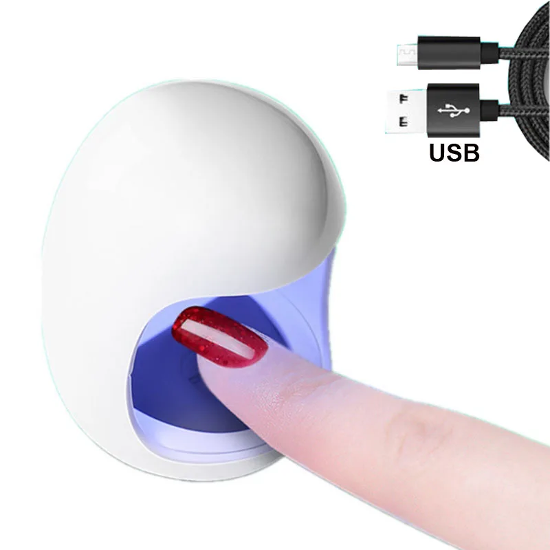 Портативная и удобная 9 Вт мини USB УФ светодиодная лампа для сушки ногтей гелевая