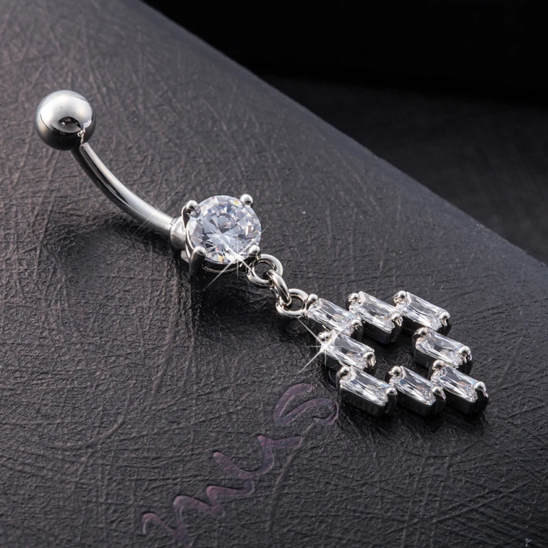 Модное ювелирное изделие для тела белый золотой цвет AAA + Прозрачный большой