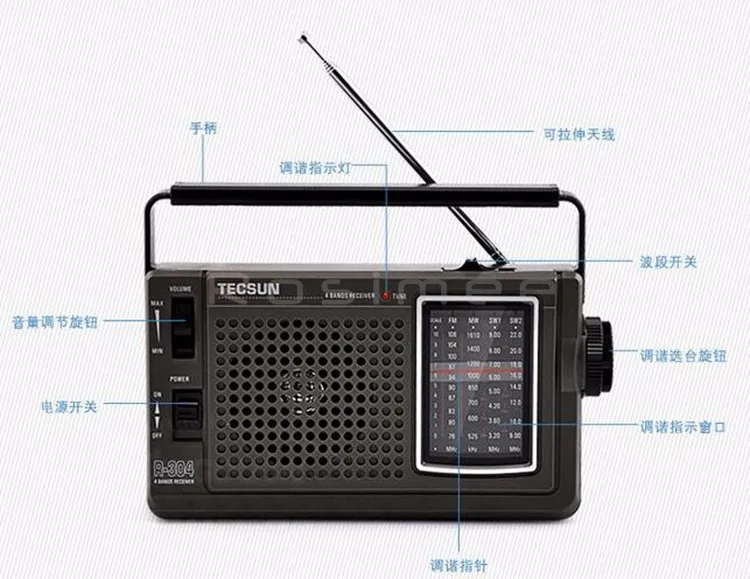 TECSUN R-304 R-304P радио портативный радио приемник FM высокочувствительное радио Desheng Прямая