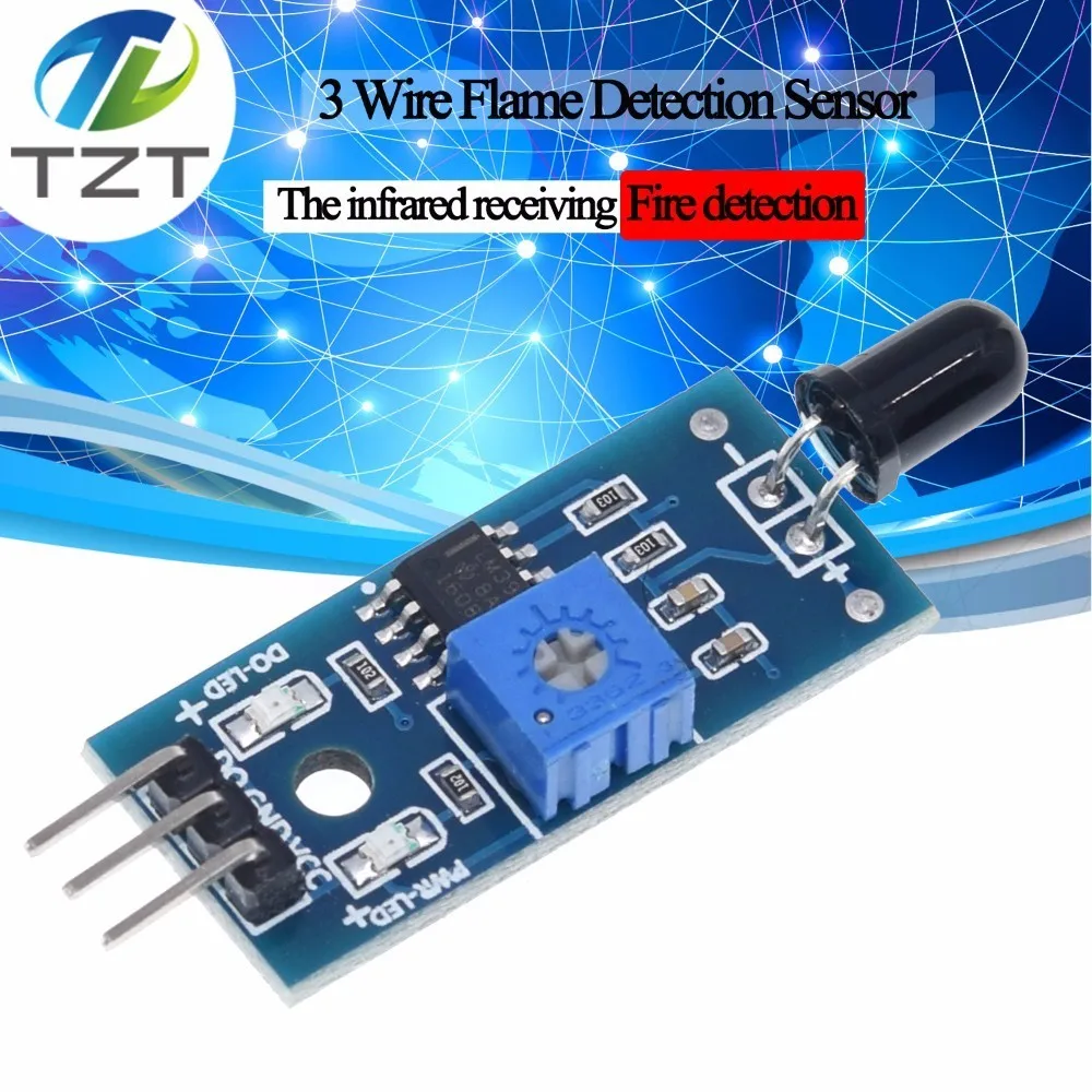 LM393 3 Pin ИК обнаружения Сенсор модуль пожарный извещатель инфракрасный приемный