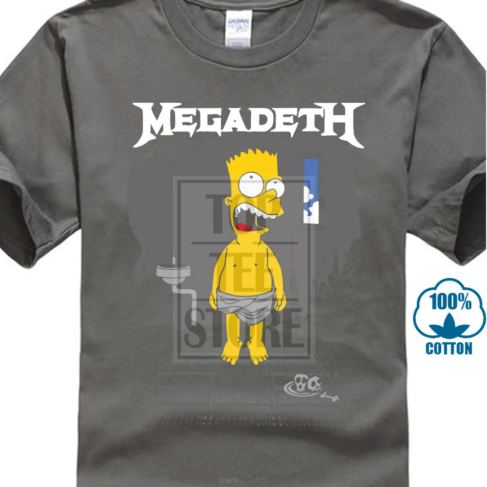 Темно-серый Megadeth Футболка мужская летняя Harajuku хлопковая Футболка Homme бренд хип хоп топы Drake верхняя одежда - Цвет: Темно-серый