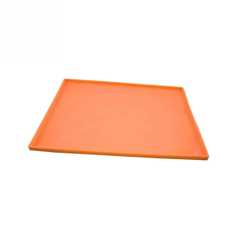 Orange Новые силиконовые Нескользящие собаки кошки питание Spillproof Еда лоток для домашних животных коврики - Цвет: Orange