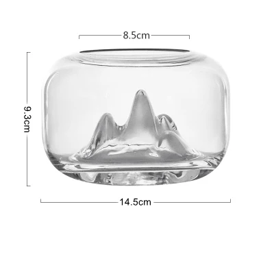 Fish Jar Творческий прозрачная стеклянная ваза-аквариум с изображением заснеженной горы аквариумы настольные микро ландшафтного дизайна Рыбная баночка Аквариумы ПЭТ принадлежности, домашний декор - Цвет: Fish Jar