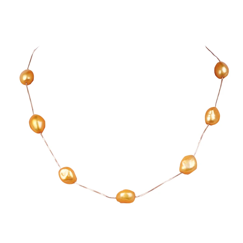 [NYMPH] Pearl Jewelry Natural Fresh Water Necklace Choker Genuine Baroque Trendy For Women X112 | Украшения и аксессуары