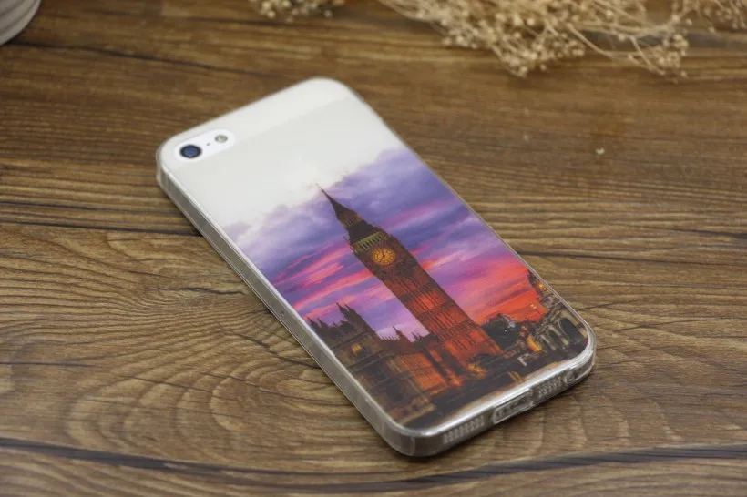 Чехол с природным пейзажем для iPhone 5S SE 6 6 S, мягкий силиконовый чехол с изображением Лондона, Биг-Бена, Снежной Горы, аксессуары