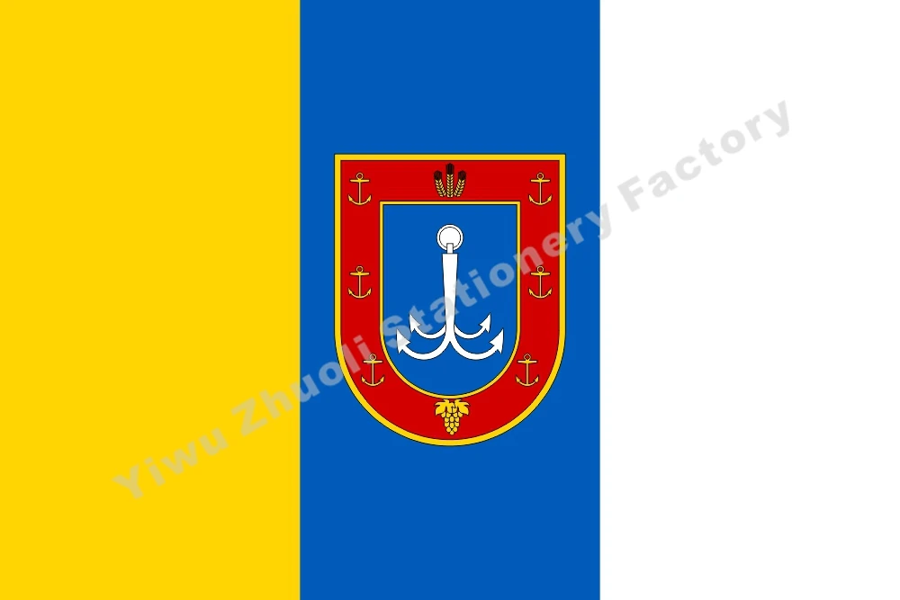 

Ukraine Odesa Oblast of Flag 150X90cm (3x5FT) 120g 100D Polyester Double Stitched High Quality Banner Free Shipping