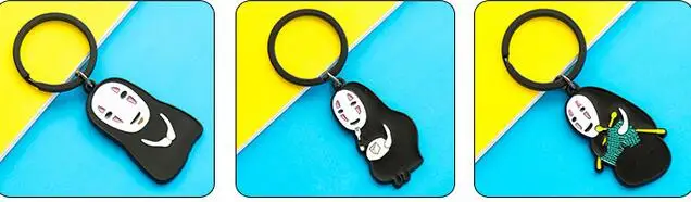 80 шт. японская студия Ghibli Хаяо Миядзаки аниме Унесенные призраками Kaonashi милый брелок без лица Железный брелок Подвеска детская игрушка