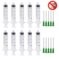 20ml plastic syringe with needle for lab and multiple uses injector tool1 5inch 14g blunt tip dispensing needle with luer lock