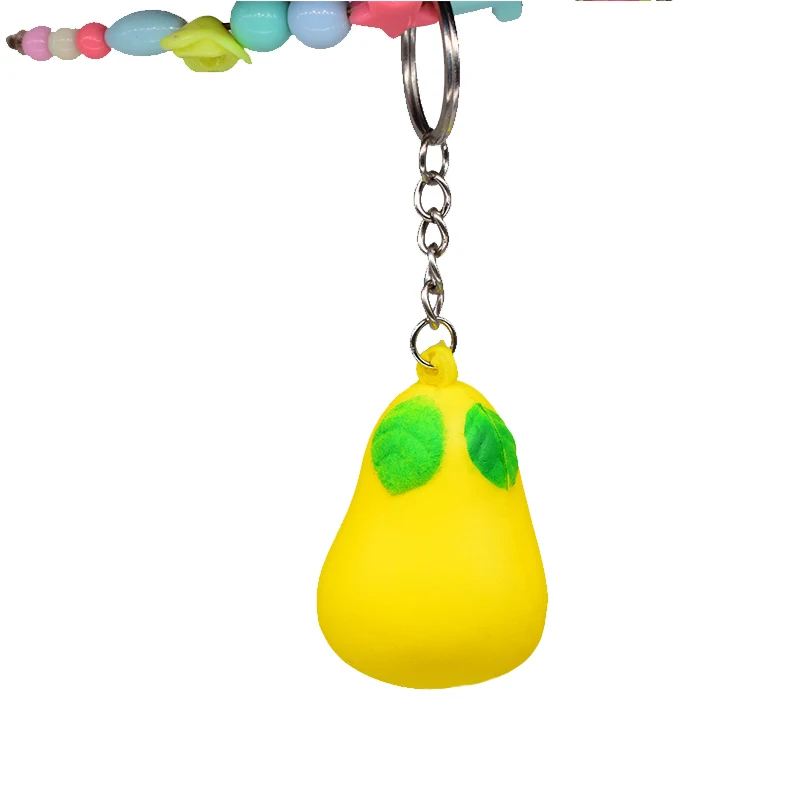 pear 10 см мягкий антистресс банан брелок игрушки для детей медленно поднимающийся Squichy игрушка гаджеты снятие стресса реквизит для развлечений - Цвет: pear