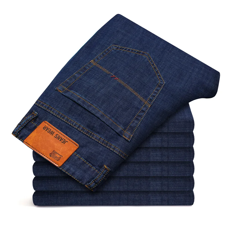 Джинсы мужские классические прямые хлопковые деловые 2019|Мужские джинсы| |