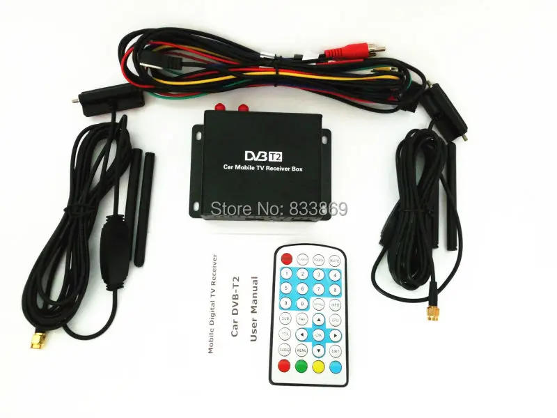 Автомобильный DVB T2 цифровой ТВ приемник двойной тюнер USB HDMI для России Таиланд