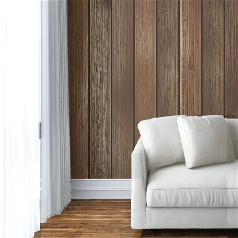 Винтажные кирпичные обои для стен 3D деревянные полосатые настенные бумаги