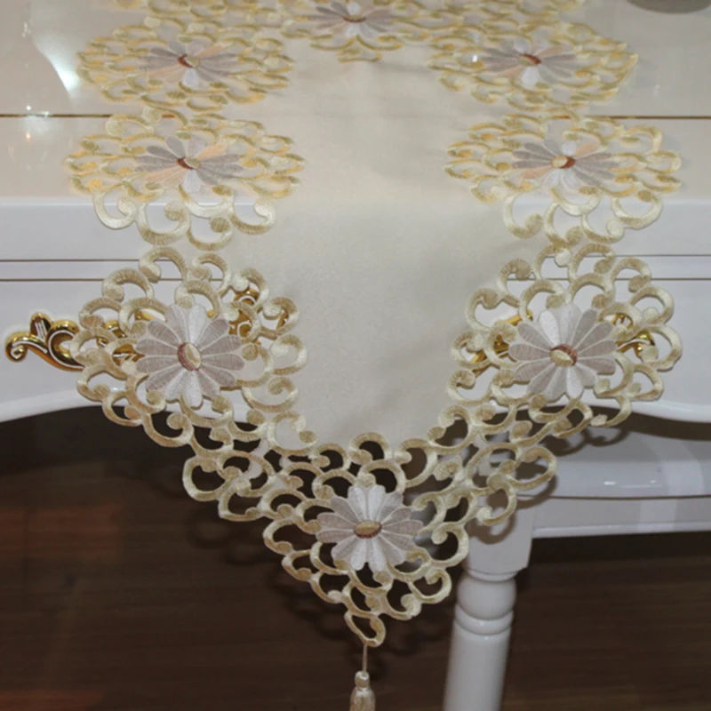 Роскошная и элегантная современная настольная дорожка для свадебного украшения