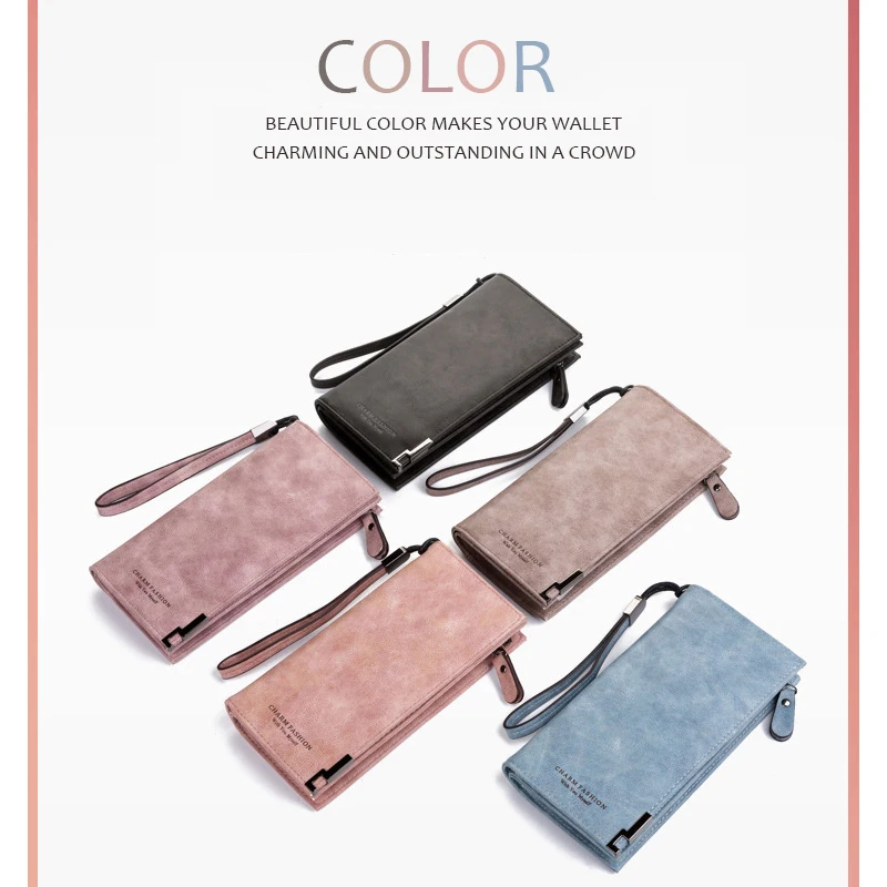 Длинный кошелек Prettyzys женские кошельки с монетницей и кредитницей большой