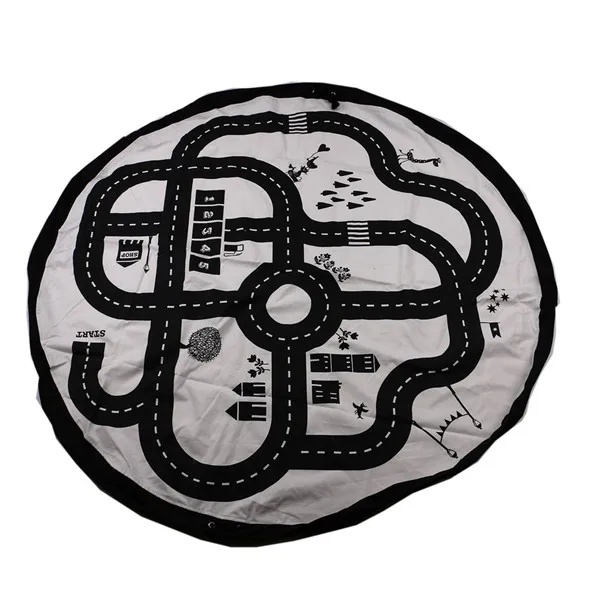 Игрушка для хранения игр с приключениями, сумка-одеяло для детского дорожного трека, коврик для лазания малыша, развивающий ковер INS - Цвет: storage bag