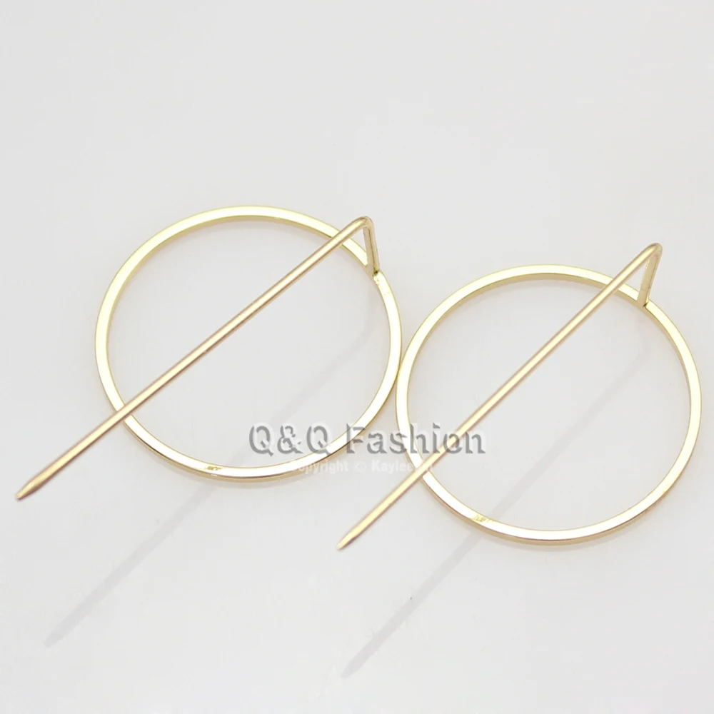 Блоггер знаменитости 1 пара обруч Threader Потяните через Уши Шпильки Серьги