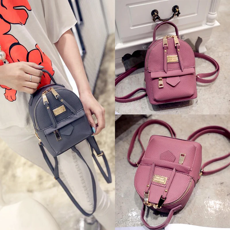 Мода Wobag рюкзаки женщина 2018 мини из искусственной кожи рюкзак женский сплошной