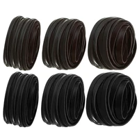 5meterslot 3mm 5mm 10mm blackbrown genuine leather cords flat leather cord rope thread for leather bracelet jewelry making