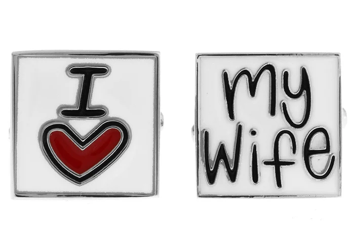 Мужские Медные Запонки I Love You лучший подарок для свадьбы опт и розница бесплатная