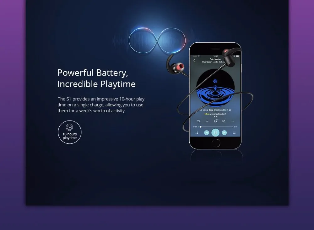 Магнитные bluetooth-наушники Tronsmart Encore S1 со встроенным микрофоном, время воспроизведения до 10 часов