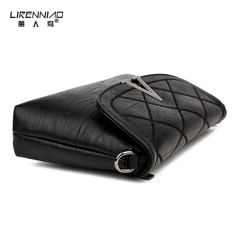 Lirenniao Брендовая Дизайнерская обувь Вышивка плед женский плечо Курьерские сумки