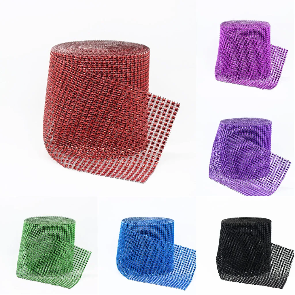 1 ярд с блестящими стразами и сетчатой отделкой Обёрточная бумага рулон