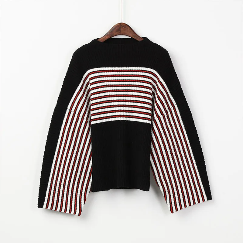 

The New Fashion women winter sweater. Striped sweater. O-neck . plus size. full sleeve. high elasticity vestido. L01