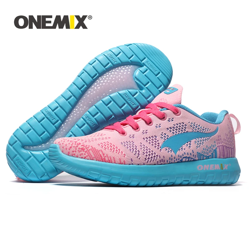 ONEMIX, женская обувь для бега, дышащая уличная белая спортивная обувь, Прогулочные кроссовки для бега, розовые летние Трекинговые ботинки, Размеры 35-43