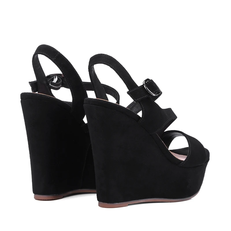 

ENMAYER Kid Suede Buckle Strap Women Shoes Zandalias De Verano Mujer Summer Shoes Open Toe Heels Size 34-39 ZYL2634