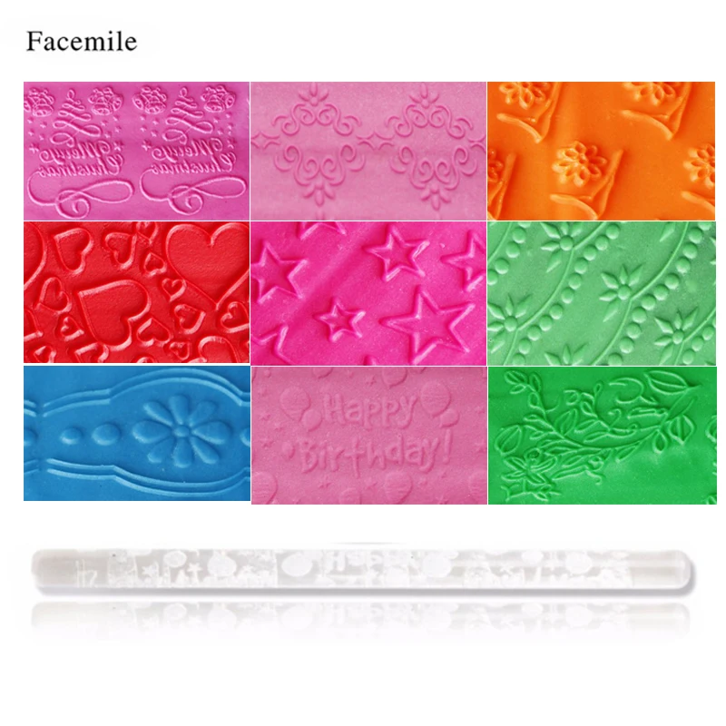 Facemile выпечки Кондитерские инструменты Fondant акрил скалка для теста торт украшение