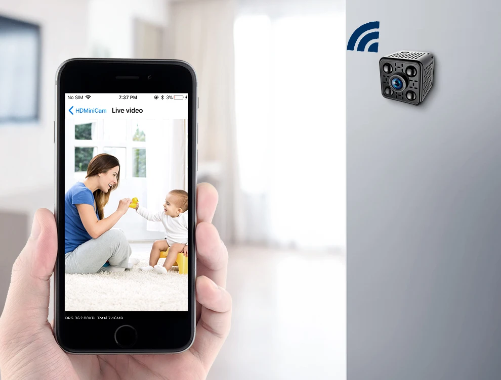 Мини Беспроводная ip-камера 2.0MP 1080P камера безопасности WiFi инфракрасная камера ночного видения с датчиком движения CCTV