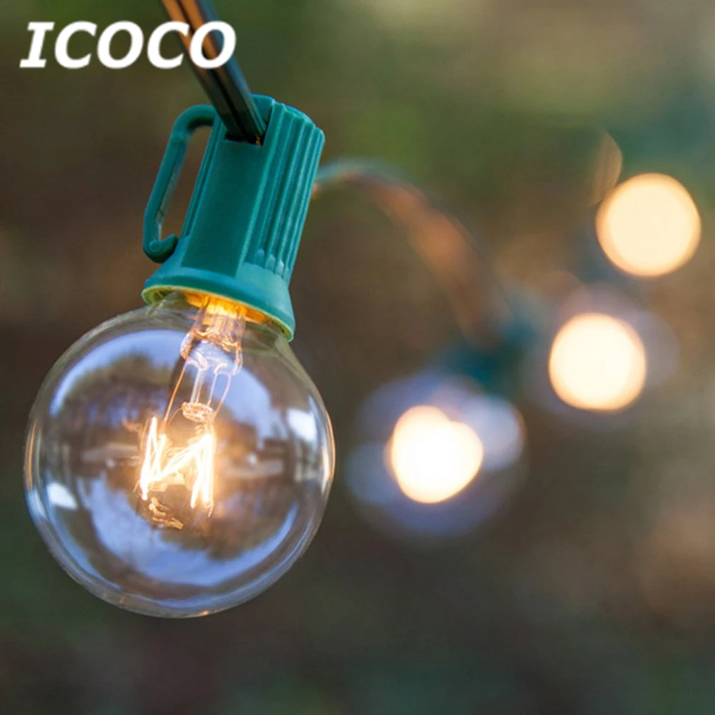 Icoco Высокое качество 25 футов в форме лампочки светодиодов Фея свет шнура