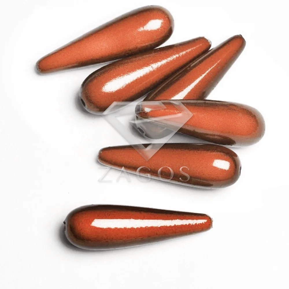 Orange 10 шт. 29x9x9 мм акриловые каплевидные бусины для изготовления ювелирных изделий своими руками подходит для браслета и ожерелья AR0461 19 цветов на выбор - Цвет: Orange