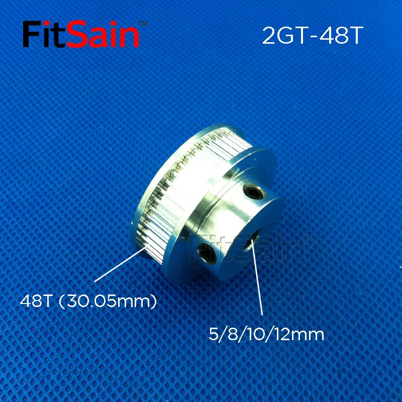 FitSain-2GT 16 32 48 зубьев из алюминиевого сплава pulley1: 2 1:3 1:1. 5 центральное отверстие 5 мм 8 мм Передаточное отношение привод синхронного колеса