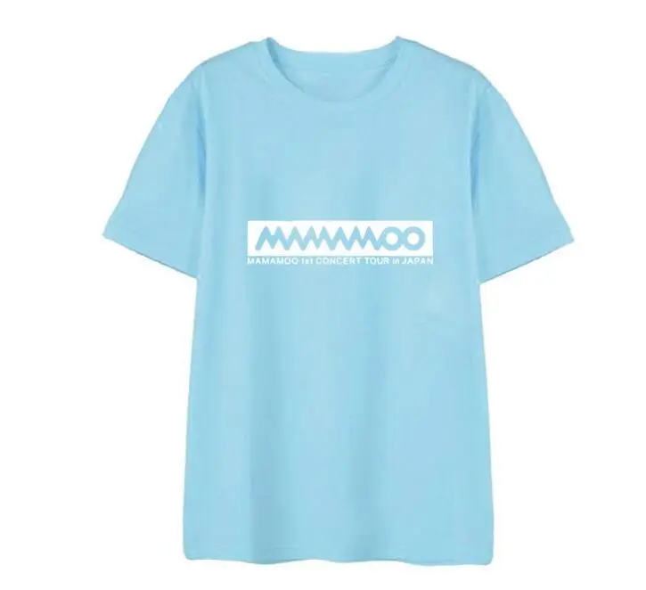 Новое поступление mamamoo простой логотип печати Круглая горловина футболка с коротким рукавом для лета унисекс mamamoo концерт такой же свободная футболка