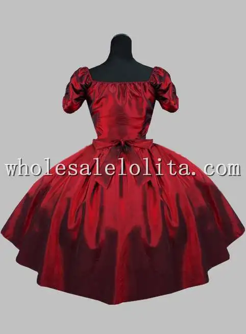 Готическое короткое платье винного цвета в викторианском стиле|victorian dress|dress dress