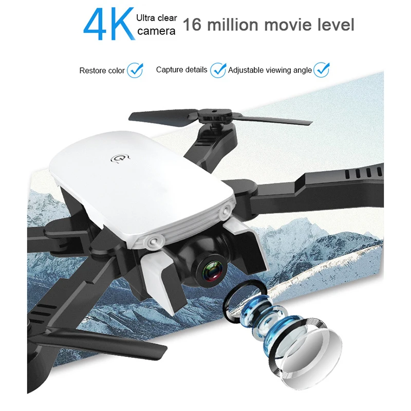 Радиоуправляемый Дрон вертолет WiFi FPV с камерой 4K HD Антенна Радиоуправляемый квадрокоптер двойная камера самолет Квадрокоптер оптическое позиционирование потока