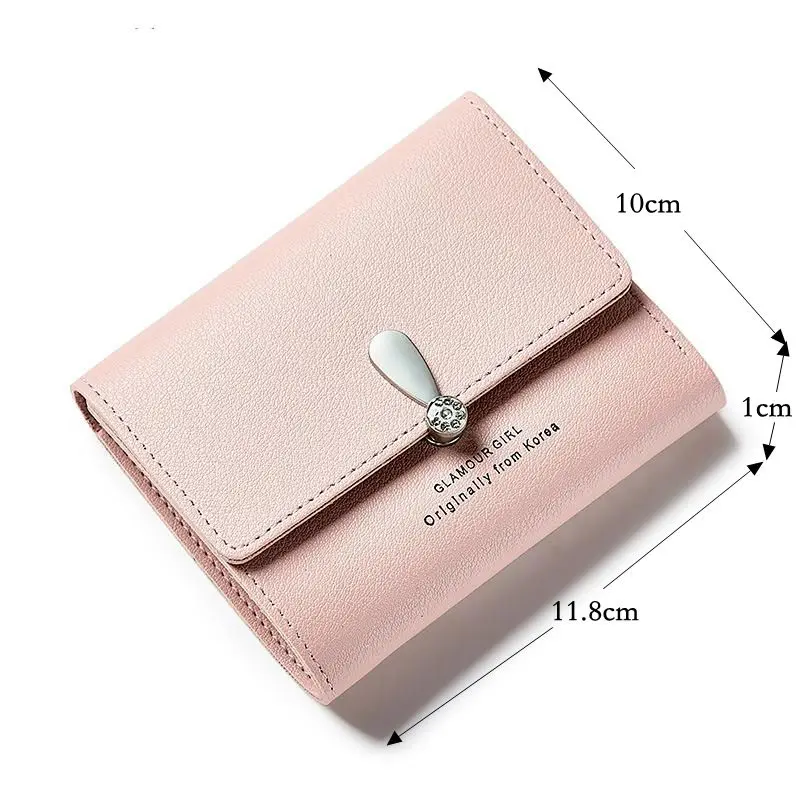 SWTUEE Brand Design Three Fold Women Girl's Coin Purse PU Leather Student Wallet Fashion Solid Short 45BK440 |