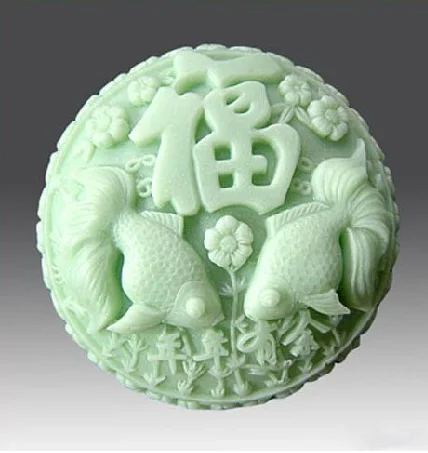 

Round 3d Fish Soap mold / handmade soap making molds Handmade Flower Silicone Mould