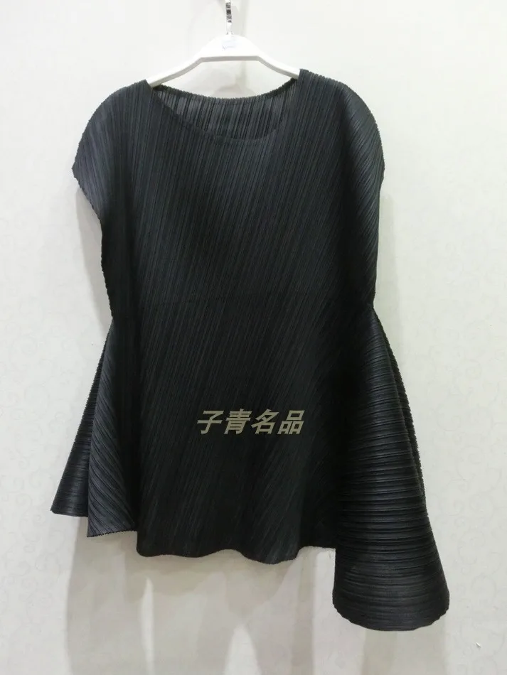 Changpleat 2018 летние новые необычные женские футболки Miyak плиссированные Модные