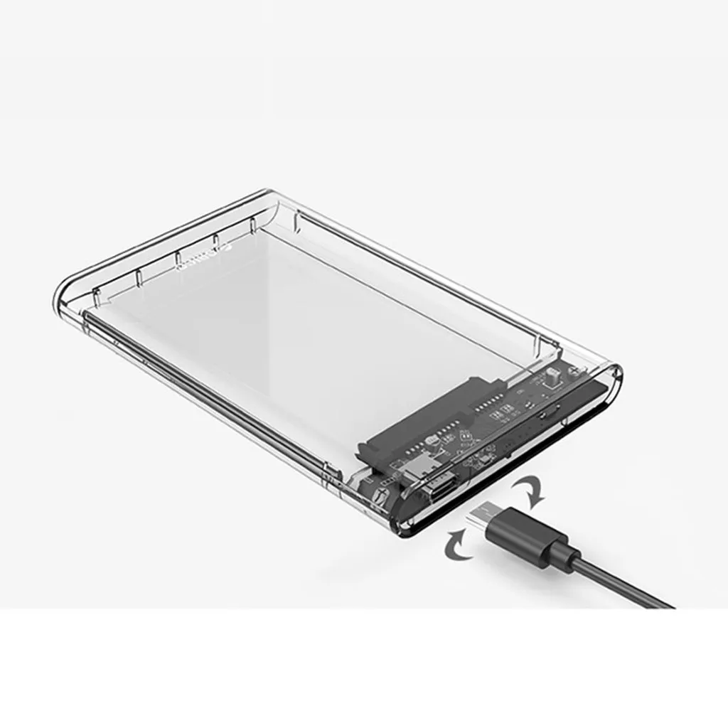 Корпус корпуса диска 2,5 USB 3 Внешний жесткий для 2,5 дюймов SATA HDD SSD Max 2 ТБ# Y8