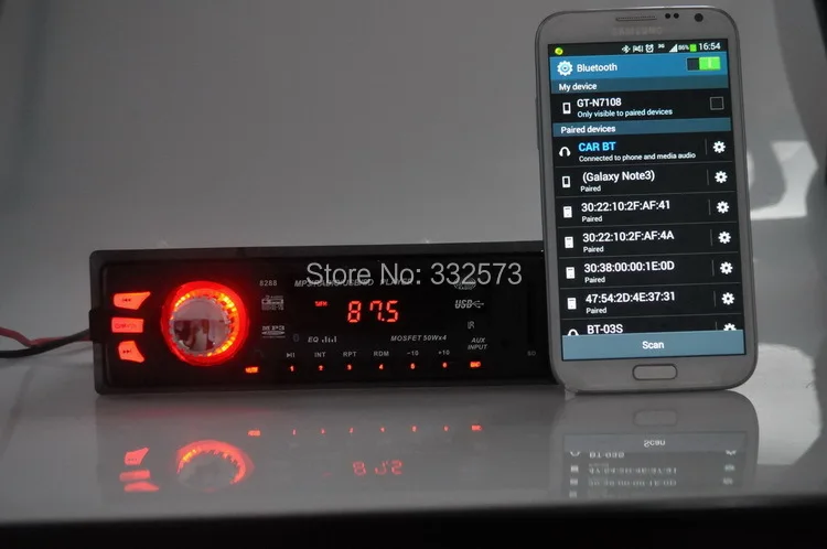 Новинка 2015 12 В автомобильное радио FM MP3 аудио плеер Bluetooth функция телефон