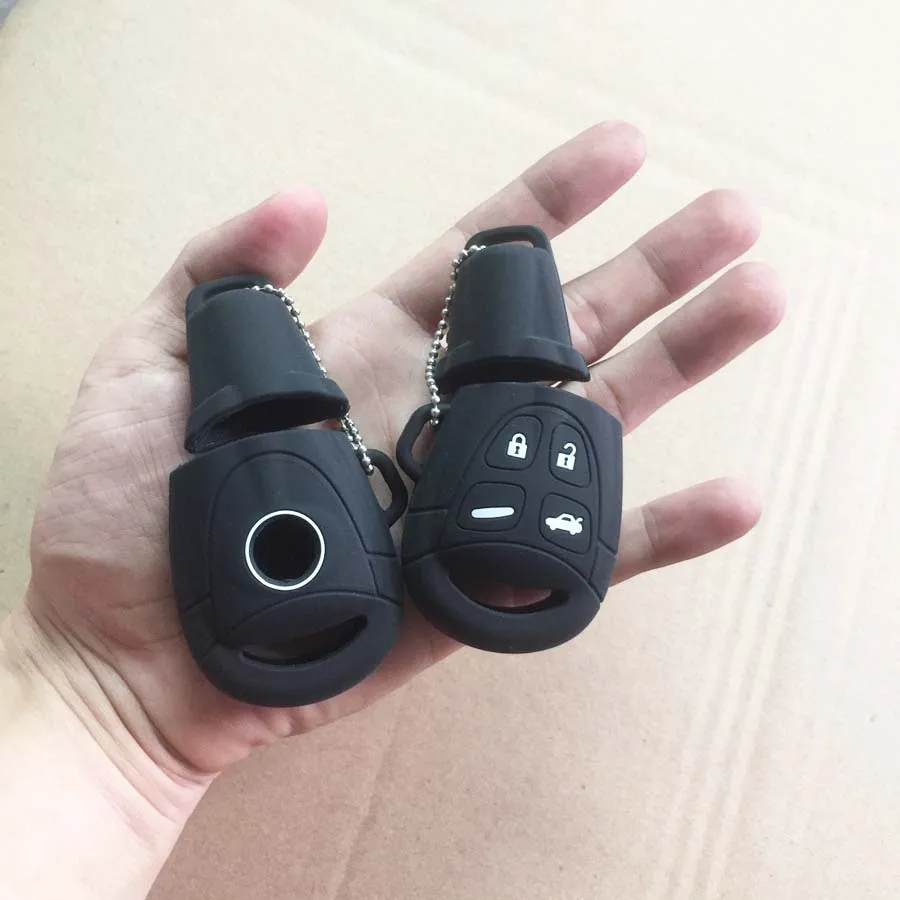 9 цветов Новый 4 кнопки силиконовый чехол для ключей от машины SAAB 9-3 9-5 93 95 пустой