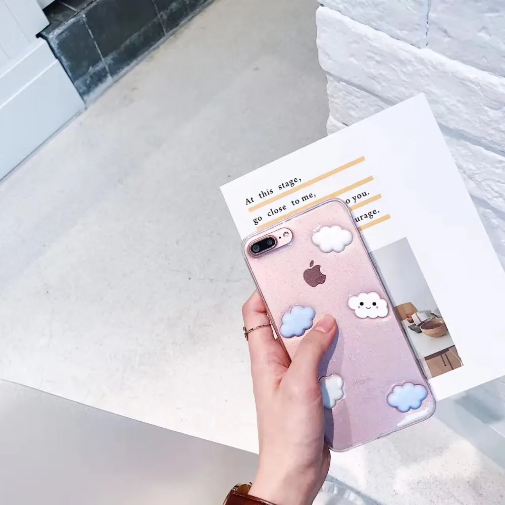 MOUGOL Corlorful Cloud силиконовый чехол для телефона iPhone 7 8 Plus XS Max XR милые Чехлы X 6 S Мягкий