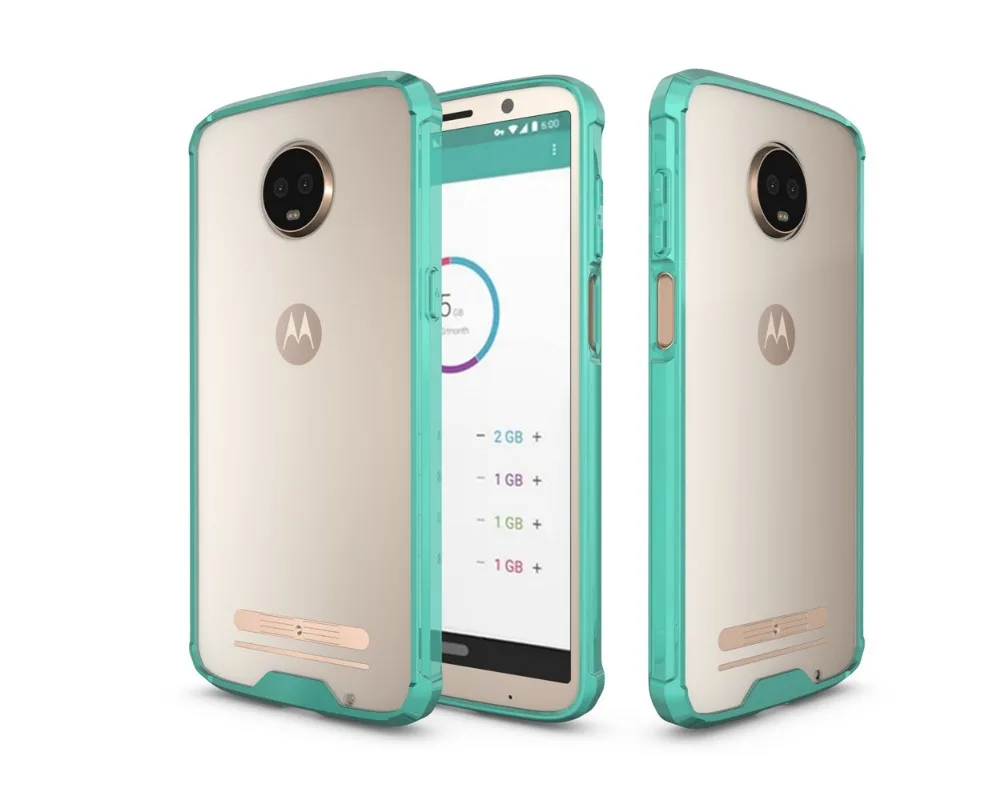 Противоударный прочный бампер Прозрачный задний Чехол для Moto Z3 Play задняя крышка |