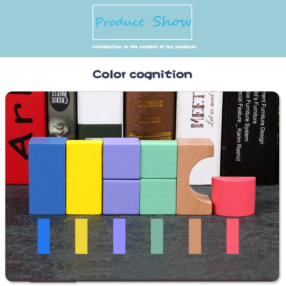 Детские игрушки забавные для мальчиков и девочек 15 шт. Деревянный DIY Радужный