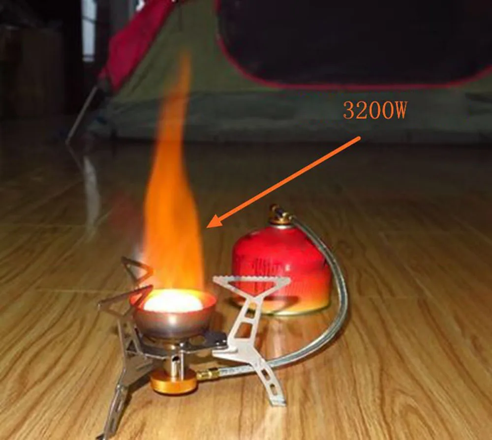 Ветрозащитная газовая плита Lixada большой мощности 3200 Вт стандартная в коробке