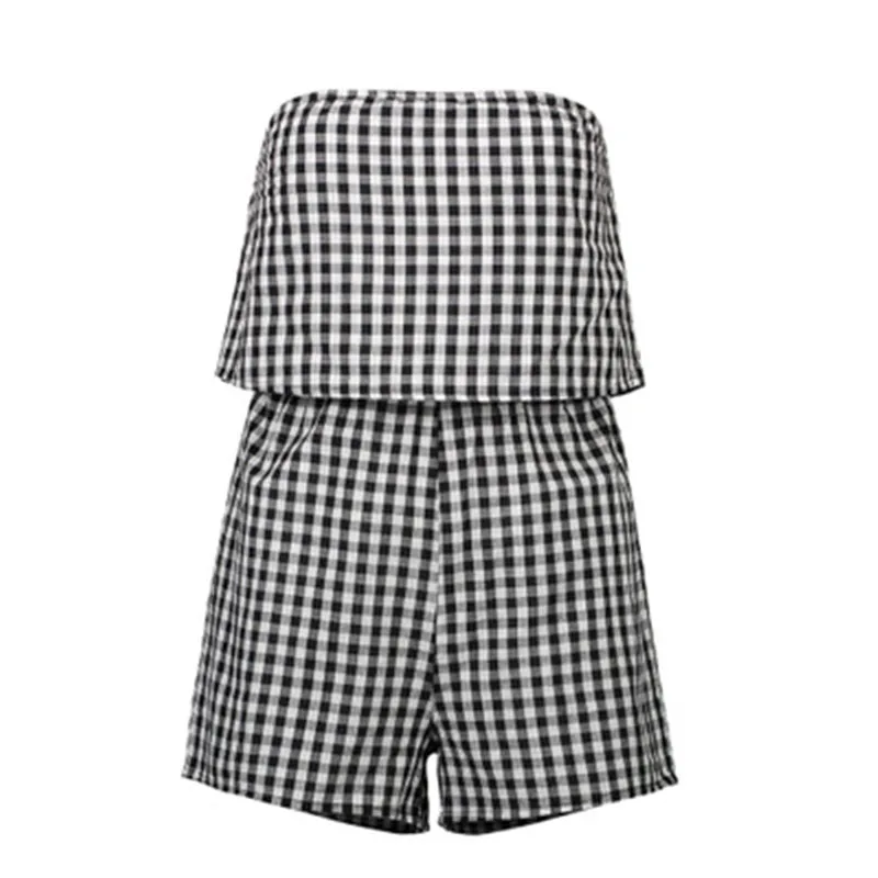 Самые продаваемые черно белые клетчатые шорты удобные повседневные из