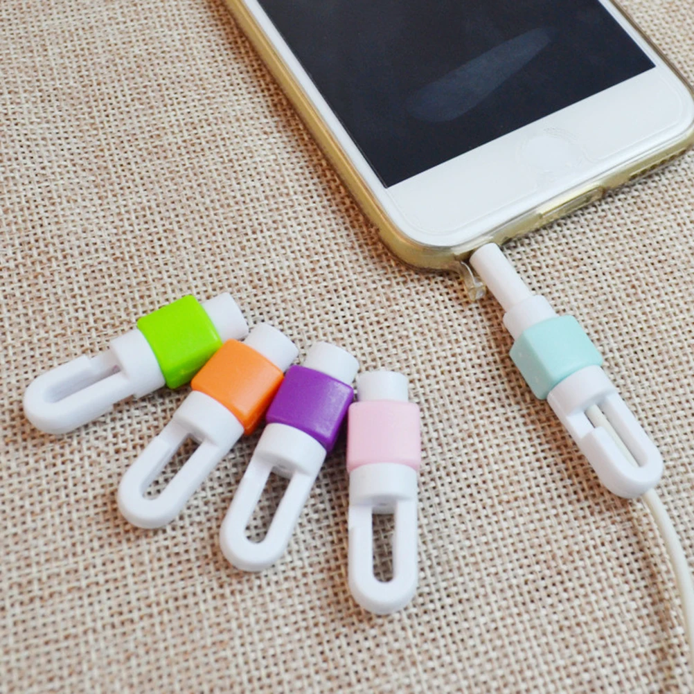 5 шт Милая кабельная защита для наушников для iPhone Sansung htc USB цветная защита для передачи данных